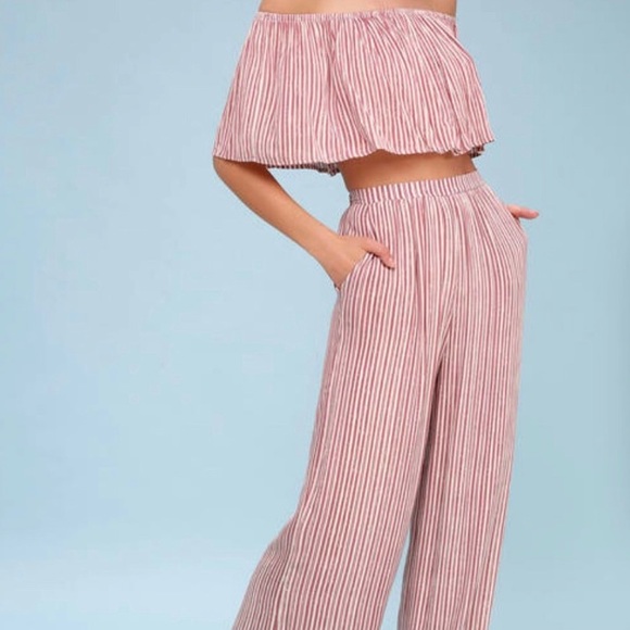Lulus Pants - Lulu’s Two Piece Mauve Jumpsuit